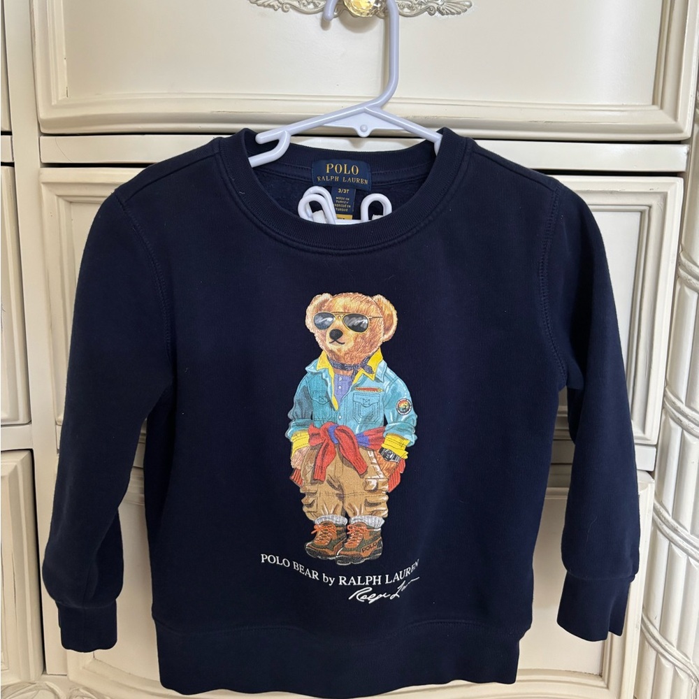 Polo by Ralph Lauren Kids Navy Sweatshirt with Bear Design